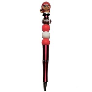 KC Chiefs NFL Patrick Mahomes Teenymates Custom Beaded Ballpoint Twist Pen Red